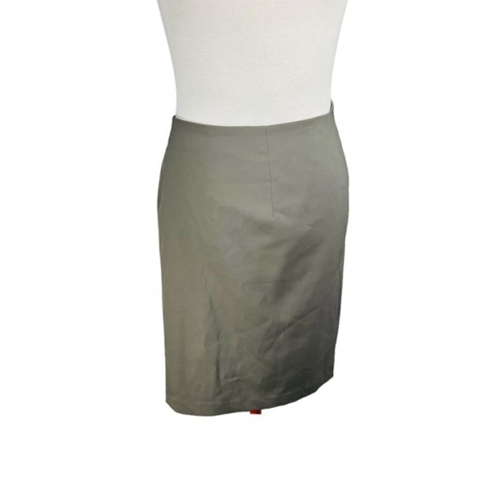 Tristan Gray Midi A-line Skirt Size 6 with Invisible Side Zipper